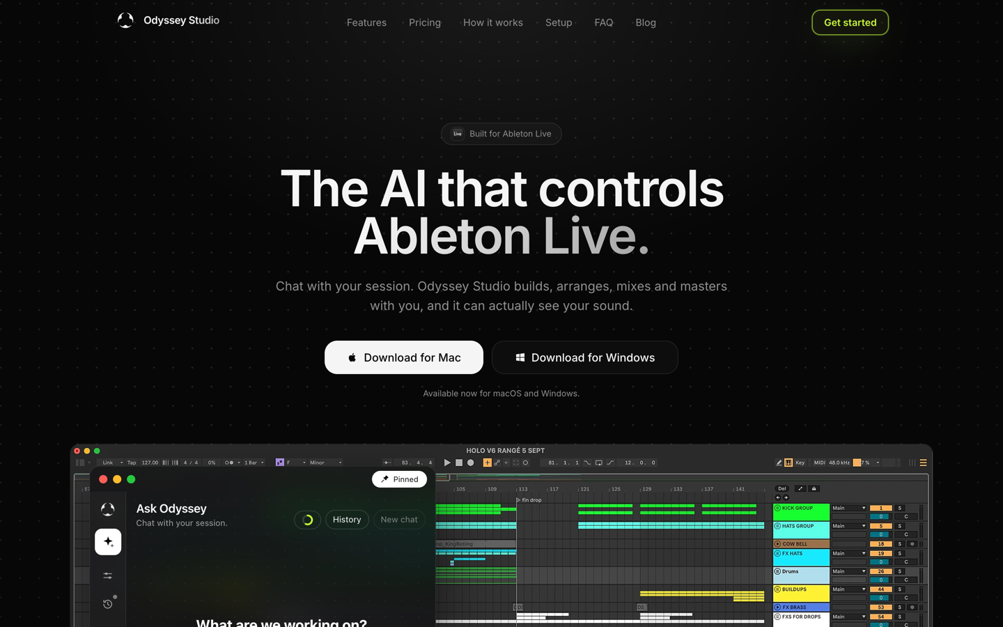 The Odyssey Studio homepage